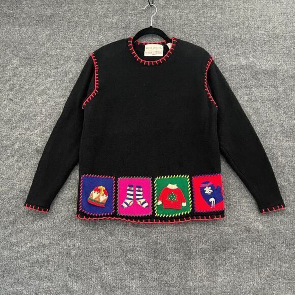 Vintage Marisa Christina Sweater Christmas Collection 1999 Womens S Embroidered